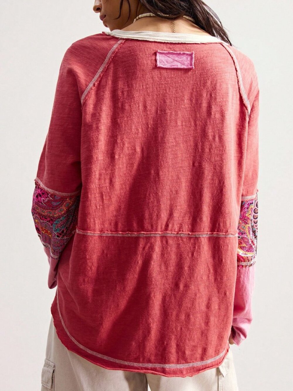 Multicolor Casual Women's Plus Size Loose Round Neck Graphic Drop Sleeve T-Shirt - Picture 2 of 7
